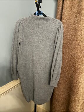 GAP Gray Ribbed Knit Long Sleeve Sweater Dress maternity